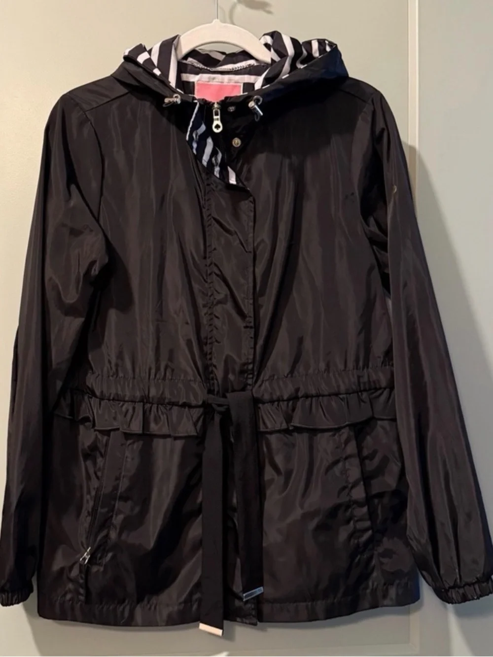 Kate Spade sz small black rain jacket
